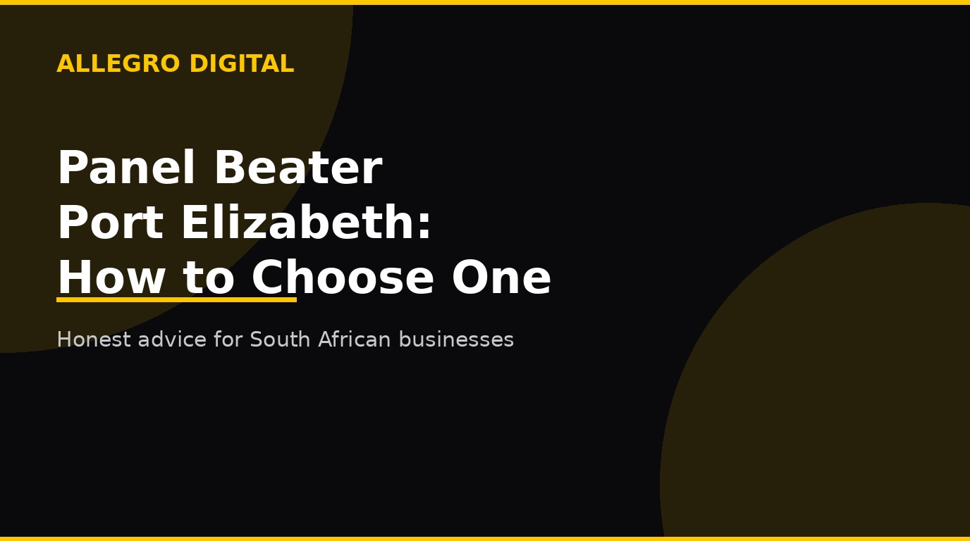 Panel Beater Port Elizabeth: How to Choose One After a Crash