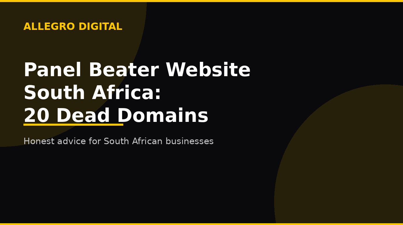 Panel Beater Website South Africa: 20 of 50 Domains Are Switched Off